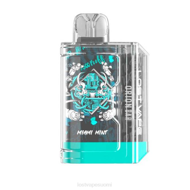 Lost Vape Orion kertakäyttöinen patukka | 7500 puhallusta | 18 ml | 50 mg miami minttu BJXT84 | Lost Vape Wholesale
