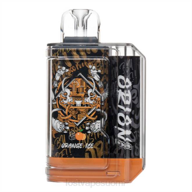 Lost Vape Orion kertakäyttöinen patukka | 7500 puhallusta | 18 ml | 50 mg oranssi jää BJXT58 | Lost Vape Pods Near Me