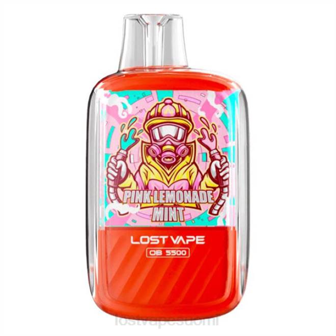 Lost Vape Orion ob5500 5500 suihketta 14ml 50mg kertakäyttöinen pinkki limonadi minttu BJXT105 | Lost Vape Review Suomi