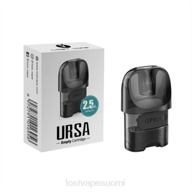 Lost Vape URSA vaihtokotelot musta (2 ml tyhjä patruuna) BJXT215 | Lost Vape Review Suomi